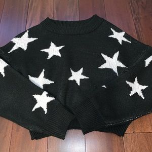 black & white stars sweater